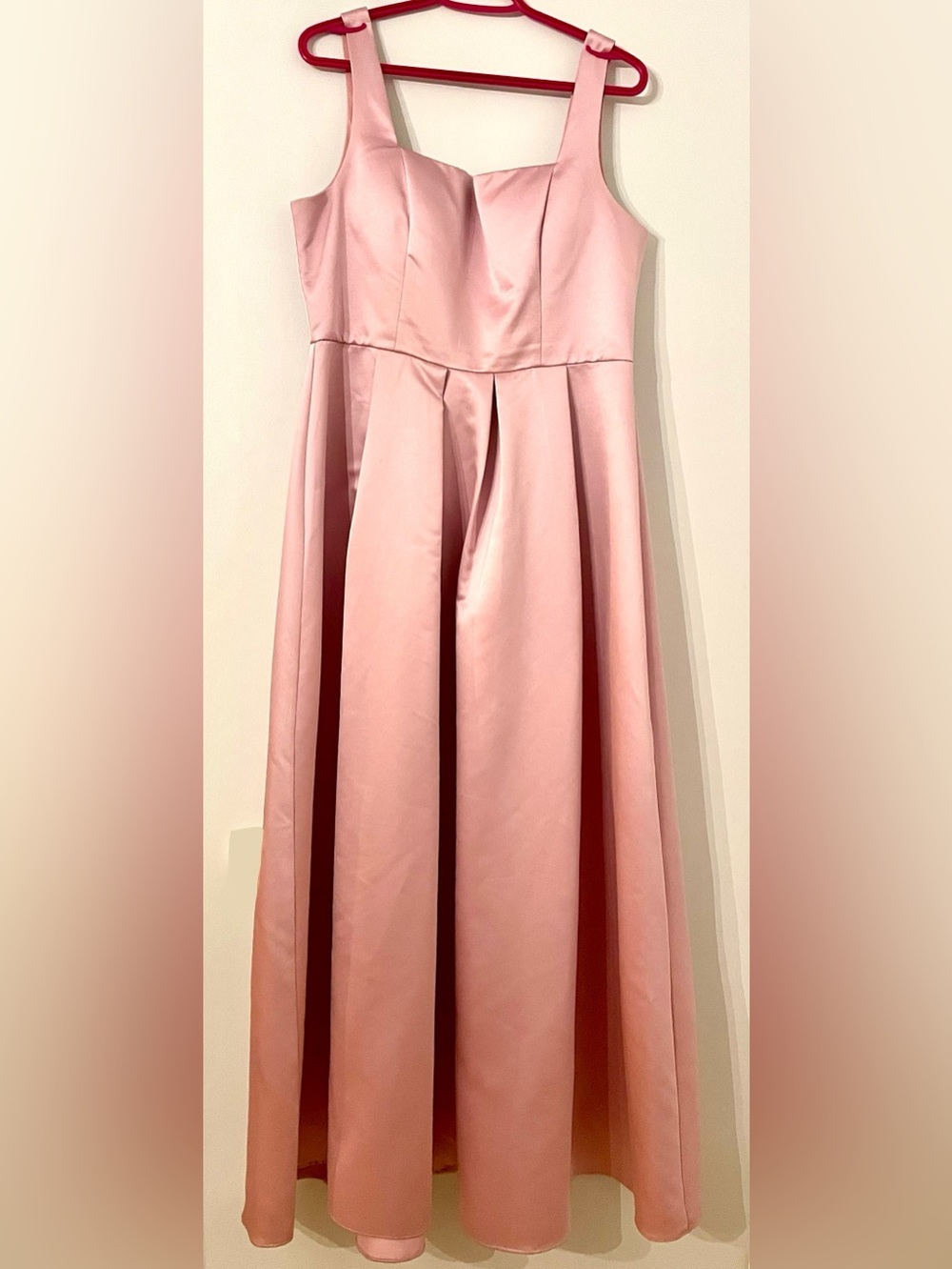 Women's Pink Satin A-Line Dress
